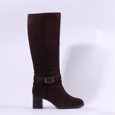 Tamaris Lipper Strap Straight Long Boot - Mocca