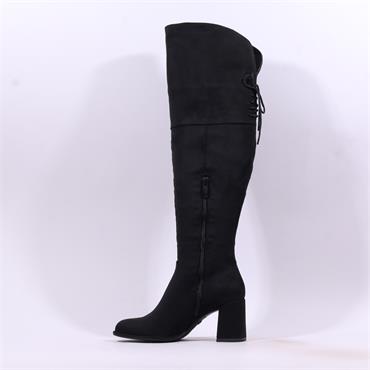 Tamaris Aspasia Over Knee Blockheel Boot - Black