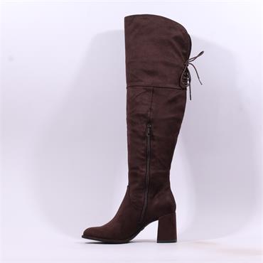 Tamaris Aspasia Over Knee Blockheel Boot - Mocca
