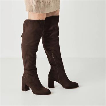 Tamaris Aspasia Over Knee Blockheel Boot - Mocca