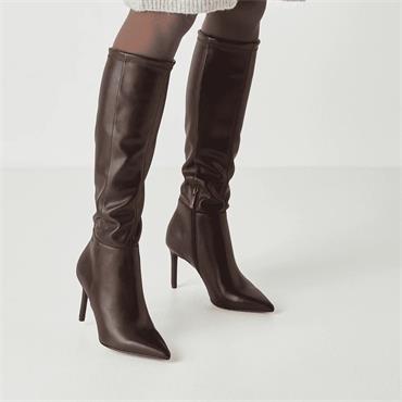 Tamaris Gabbe Stiletto Knee High Boot - Mahogany