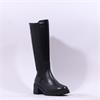 Tamaris Lennon Long Gusset Boot - Black Leather