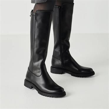 Tamaris Soul Stretch Calf Long Boot - Black Leather