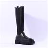 Tamaris Canado Knee High Long Gusset - Black Leather