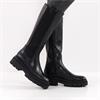 Tamaris Canado Knee High Long Gusset - Black Leather