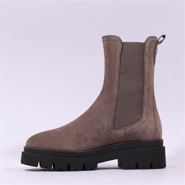 Tamaris Canado Mid Calf Gusset Boot - Taupe Suede