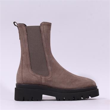 Tamaris Canado Mid Calf Gusset Boot - Taupe Suede