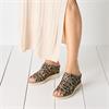 Tamaris Alis Covered Peeptoe Wedge - Leopard Print
