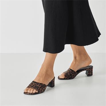 Tamaris Valmira Low Heel Mule - Leopard Print