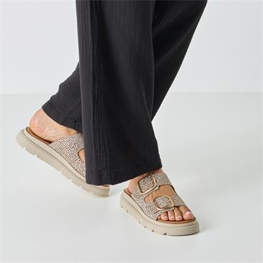 Tamaris Jadima Platform Buckle Sandal - Beige Combi