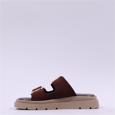 Tamaris Jadima Platform Buckle Sandal - Mocca
