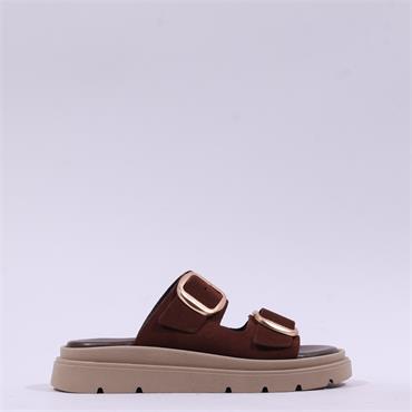 Tamaris Jadima Platform Buckle Sandal - Mocca