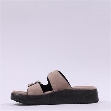Tamaris Amelie Chunky Buckle Sandal - Taupe