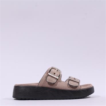 Tamaris Amelie Chunky Buckle Sandal - Taupe