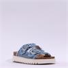 Tamaris Ada Frilled Chunky Buckle Sandal - Denim