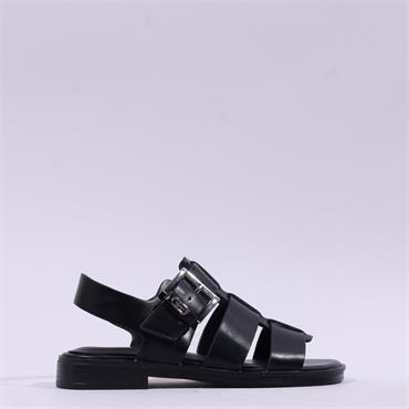 Tamaris Valki Flat Fisherman Slingback - Black