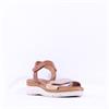 Tamaris Andira 2 Velcro Strap Low Sandal - Cognac Combi