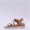 Tamaris Michi Ring Buckle Wedge Sandal - Tan Combi