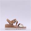Tamaris Michi Ring Buckle Wedge Sandal - Tan Combi