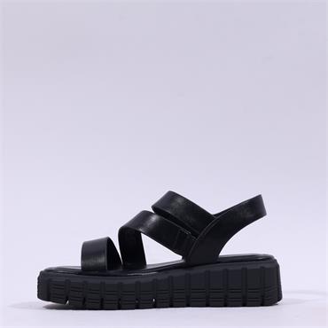 Tamaris Keia Buckle Platform Sandal - Black