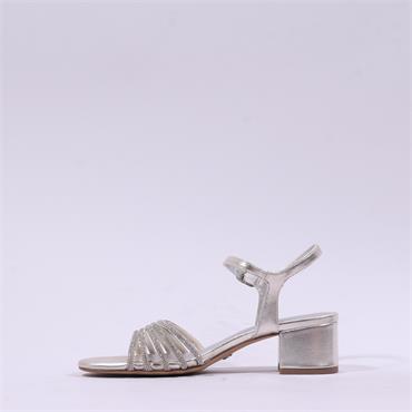 Tamaris Koli Strappy Low Block Heel Sand - Platinum