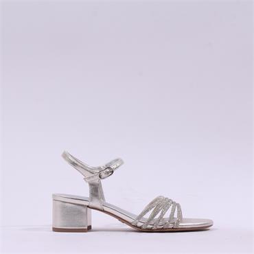 Tamaris Koli Strappy Low Block Heel Sand - Platinum
