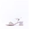 Tamaris Koli Strappy Low Block Heel Sand - Silver