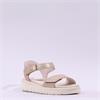 Tamaris Mia Low Wedge Velcro Sandal - Champagne