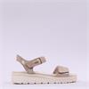 Tamaris Mia Low Wedge Velcro Sandal - Champagne