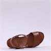 Tamaris Mia Low Wedge Velcro Sandal - Cognac Leather