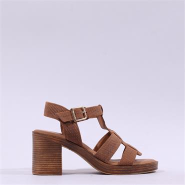 Tamaris Lorianne Platform Block Heel - Brown