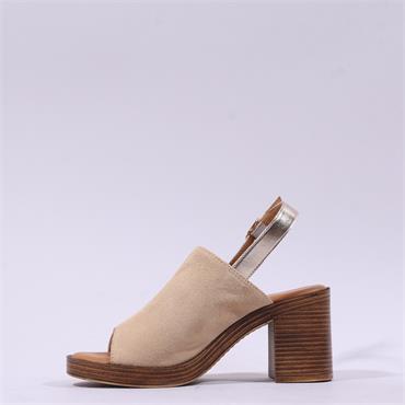 Tamaris Lorianne Block Heel Slingback - Beige
