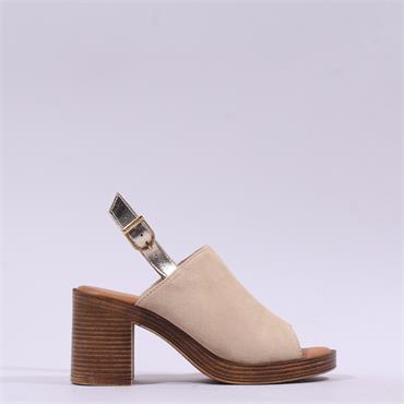 Tamaris Lorianne Block Heel Slingback - Beige
