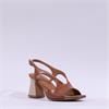 Tamaris Ambada Peeptoe Mid Heel Sandal - Cognac