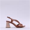Tamaris Ambada Peeptoe Mid Heel Sandal - Cognac
