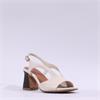 Tamaris Ambada Peeptoe Mid Heel Sandal - Ivory Combi