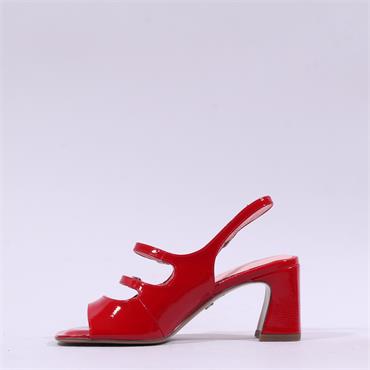 Tamaris Shanaia 3-Strap Slingback Sandal - Red Patent