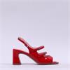 Tamaris Shanaia 3-Strap Slingback Sandal - Red Patent