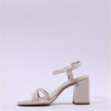 Tamaris Lemonia Strappy Block Heel - Beige Patent