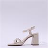 Tamaris Lemonia Strappy Block Heel - Beige Patent