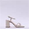 Tamaris Lemonia Strappy Block Heel - Beige Patent