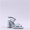 Tamaris Lemonia Strappy Block Heel - Light Blue Patent