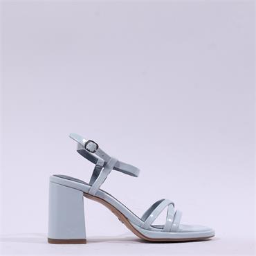 Tamaris Lemonia Strappy Block Heel - Light Blue Patent
