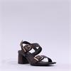Tamaris Giliane Buckle Strap Block Heel - Mocca