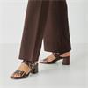 Tamaris Giliane Buckle Strap Block Heel - Mocca