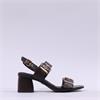 Tamaris Giliane Buckle Strap Block Heel - Mocca