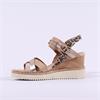 Tamaris Alis Strappy Wedge Sandal - Tan Leopard Combi