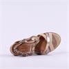Tamaris Alis Strappy Wedge Sandal - Tan Leopard Combi