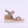 Tamaris Alis Strappy Wedge Sandal - Tan Leopard Combi