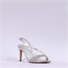 Tamaris Callie CrossStrap Slingback Heel - Platinum